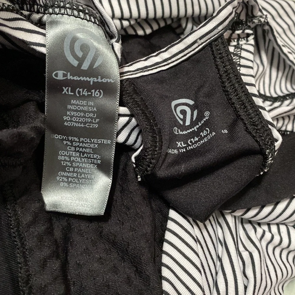 black and white striped kids champion shirt - Picture 3 of 3